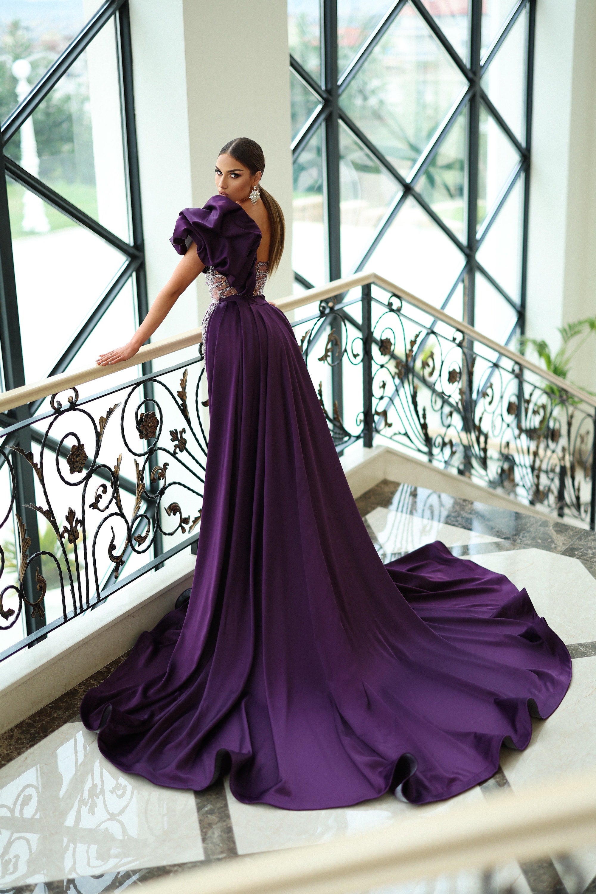 Evening Formal Gown Designers Purple Dress Prom Dress Designers On