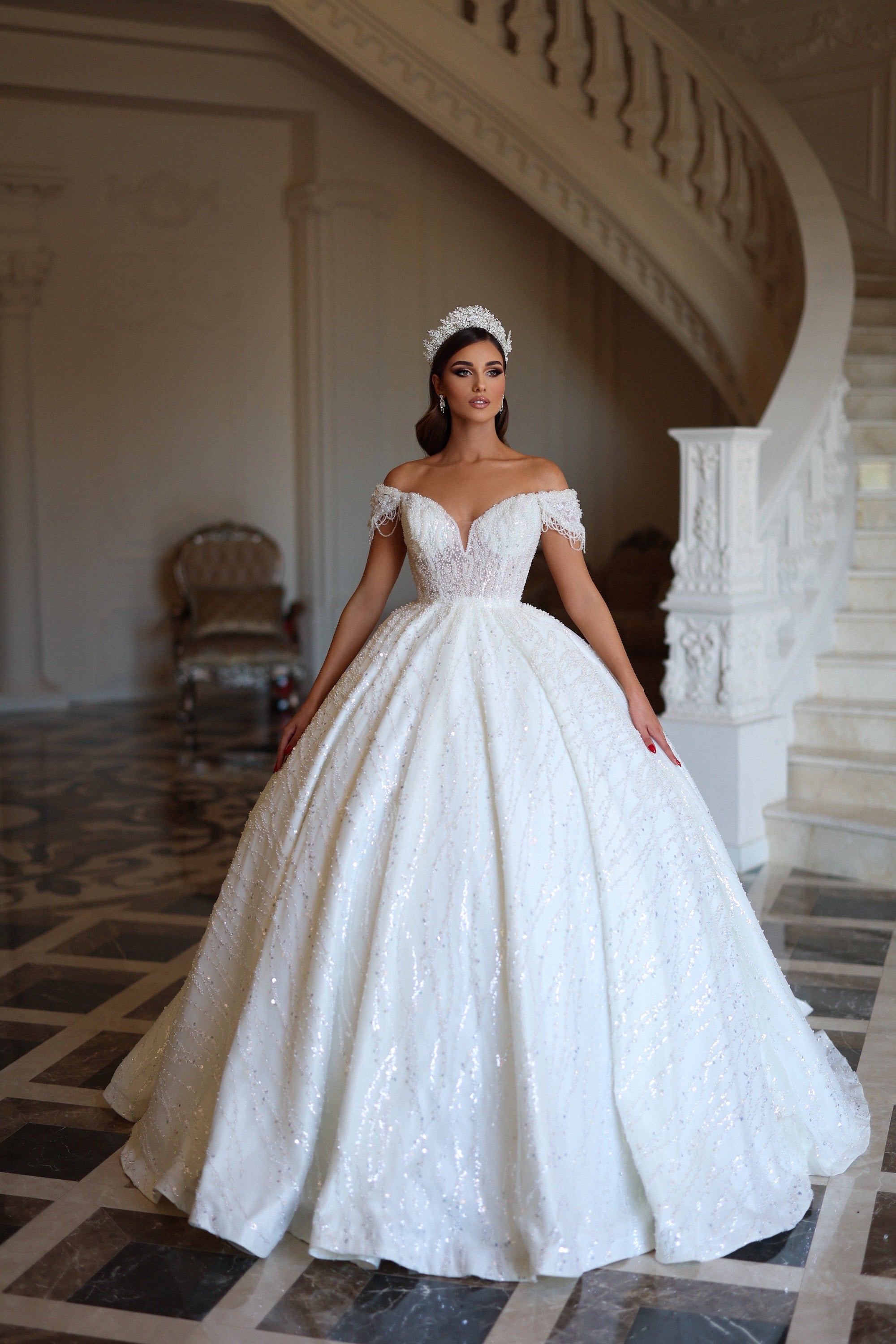 Off The Shoulder Wedding Gown Sleeves – Qëndresa