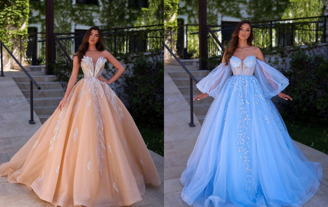 qendresa-evening-gown-unique corset-custom made-fashion-designer-gorgeous-portrait-blue color dress-baby blue color dress-beautiful-lace-dream dress-special-occasion gown