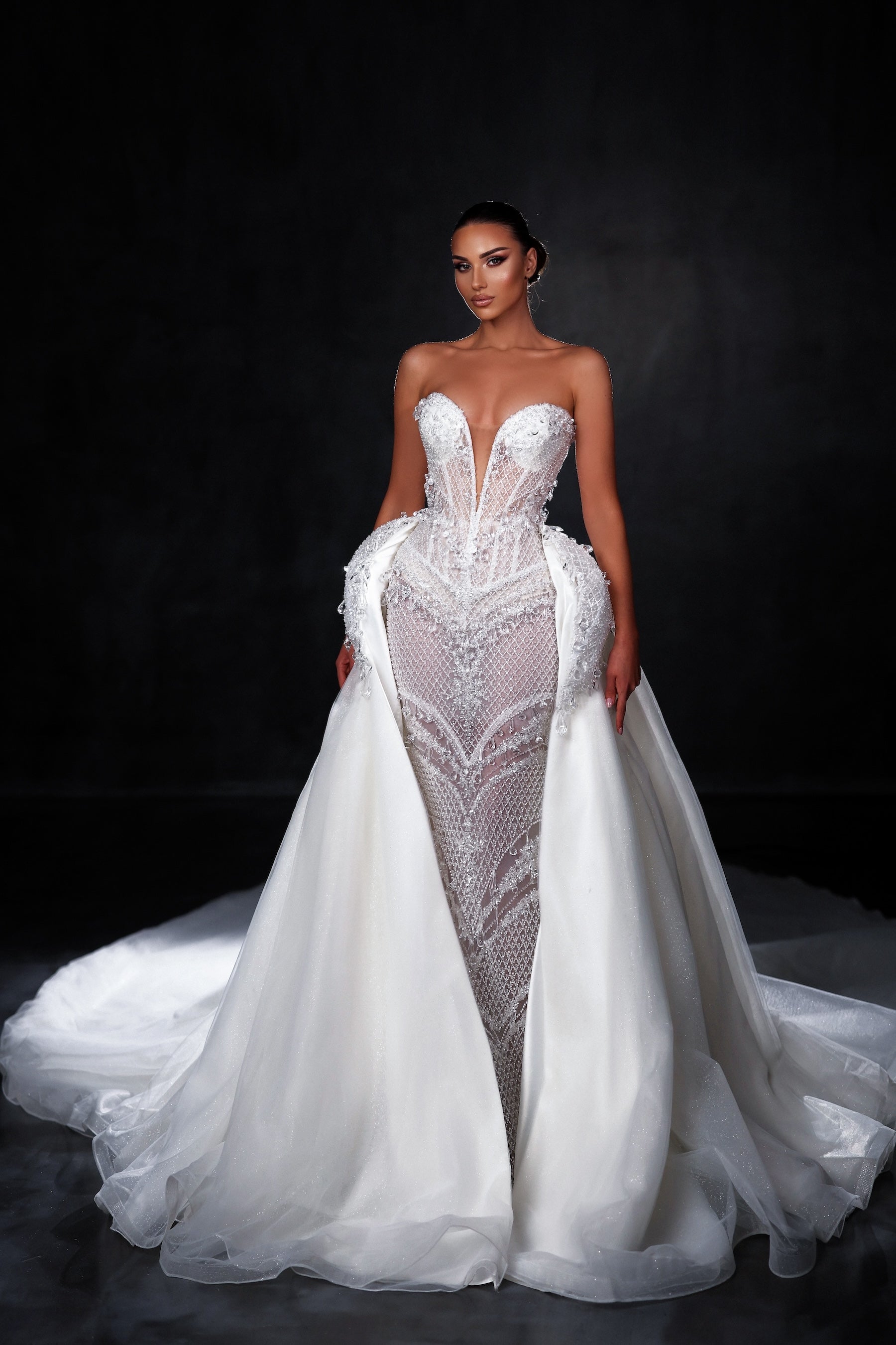 qendresa dresses Baby Blue Evening Gown with Puffy Long Sleeves Qendresa Bridal on Reels |