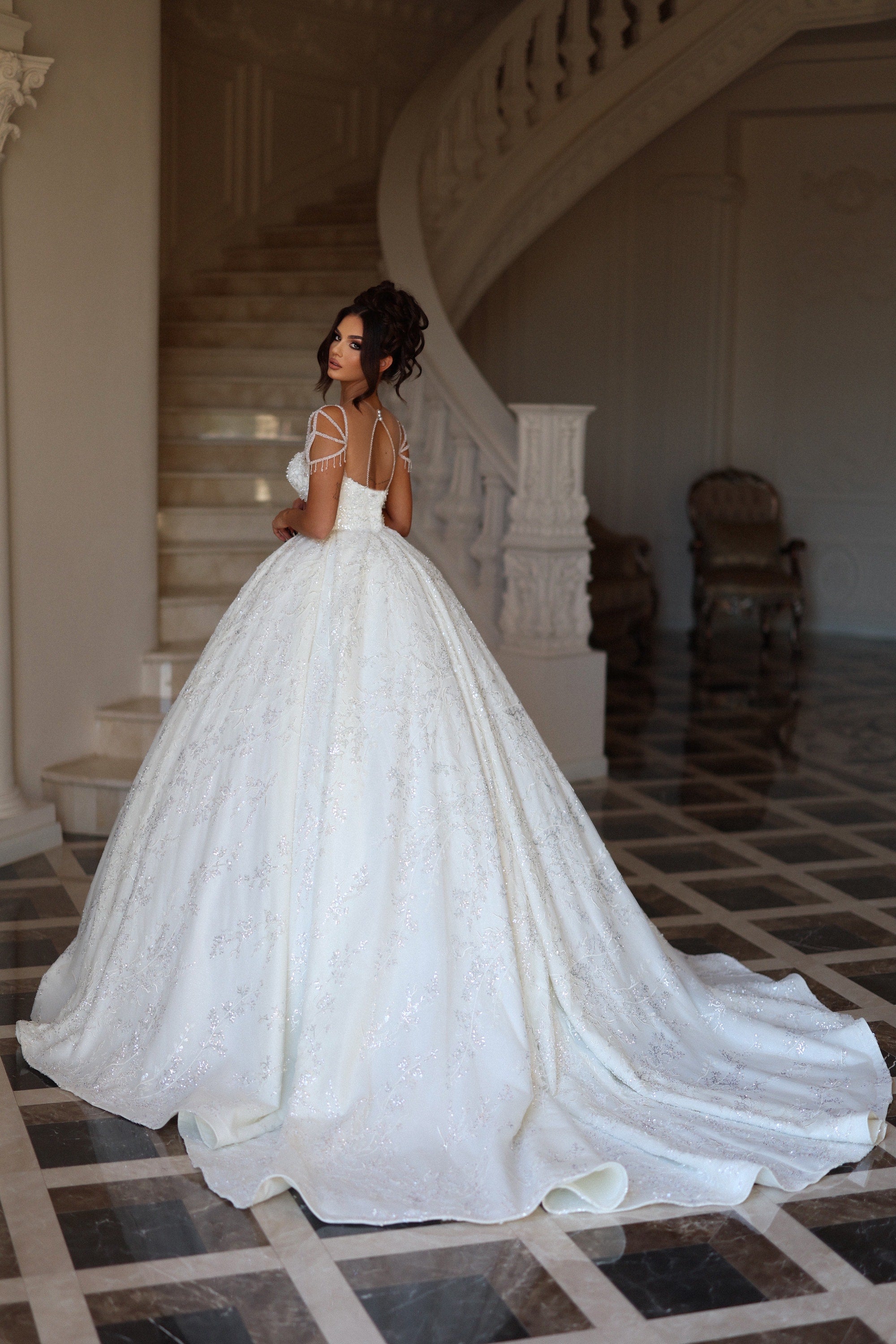 qendresa dresses Glamorous Detachable Train Evening Dress Qendresa Bridal USA | Wedding