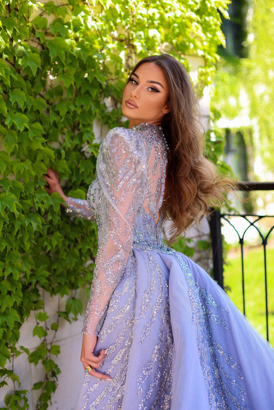 qendresa dresses Glamorous Detachable Train Evening Dress